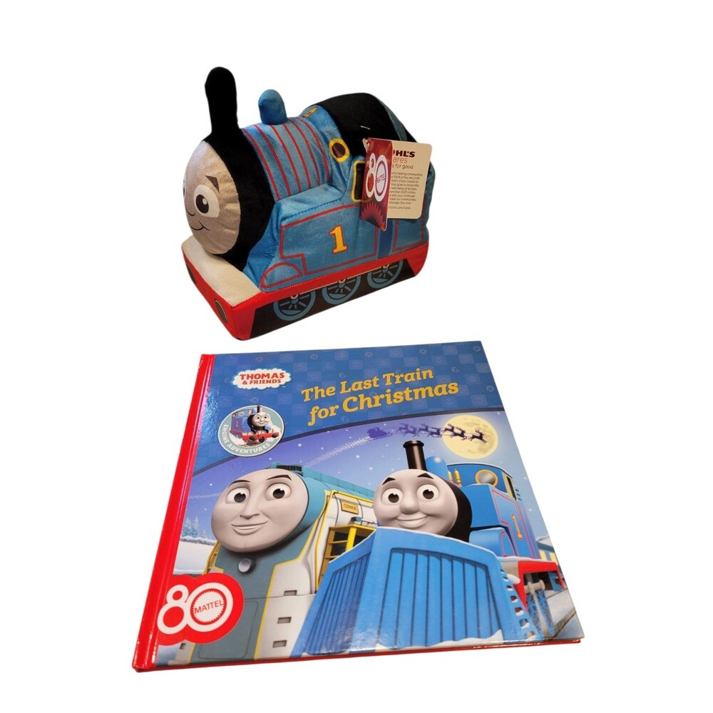 Thomas The Train Plush Mattel 80th w/ Last Train for Christmas Book Kohl's Cares